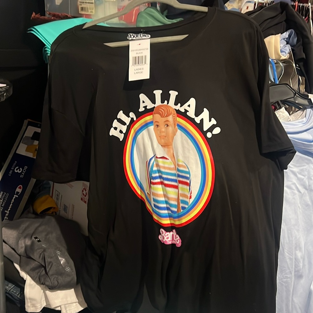 Ladies, small Barbie, H Allen Shirt black tee shirt